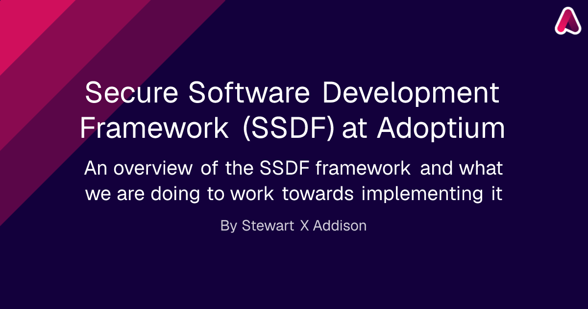 Secure Software Development Framework (SSDF) at Adoptium