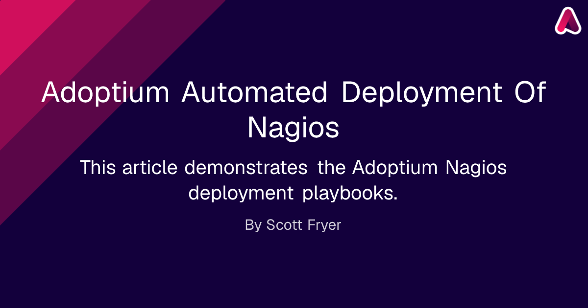 Adoptium Automated Deployment Of Nagios