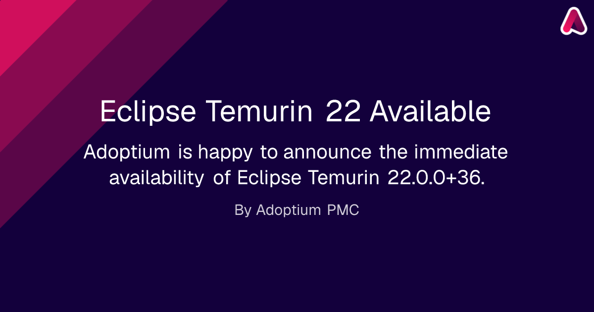 Eclipse Temurin 22 Available